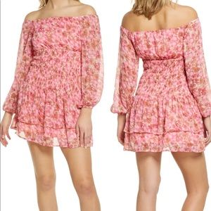 NEVER WORN Vero Moda Dicte Off the Shoulder Smocked Minidress